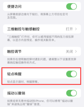 文罗镇苹果授权维修站分享iPhone轻点无法唤醒怎么办 