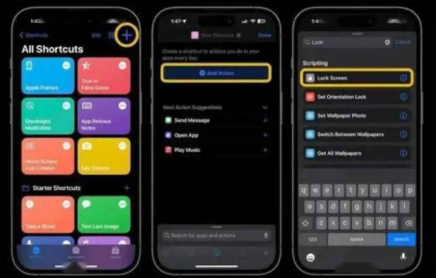 文罗镇苹果14锁屏维修店分享iPhone14升级iOS16.4后如何创建锁屏快捷方式 
